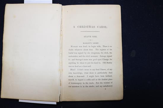 Dickens, Charles - A Christmas Carol, SECOND edition, 8vo, Stave one on first page of text, frontispiece,